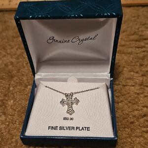 Brand New Silver Cross Necklace